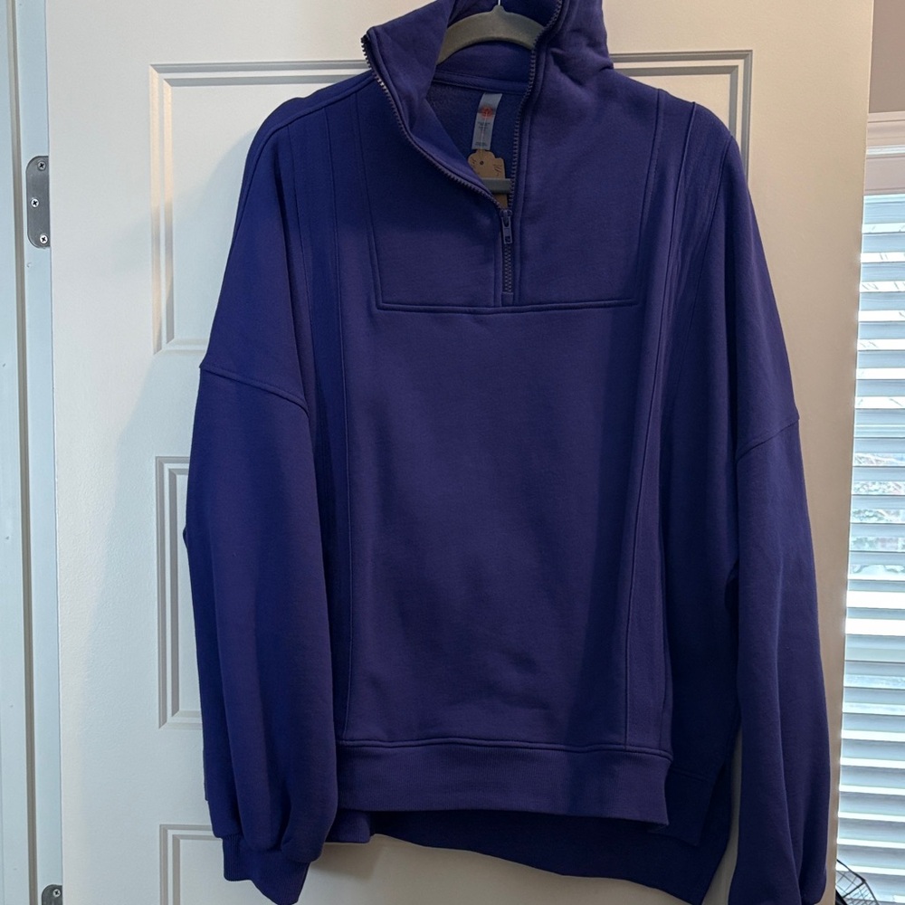 Women’s Purple Half-Zip Sweater